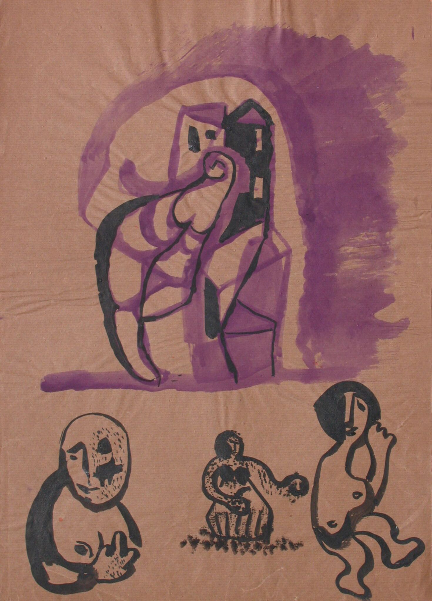 Lila felhő három figurával