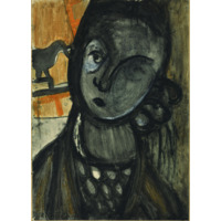 Önarckép madárral, fél szemmel