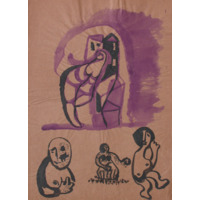 Lila felhő három figurával